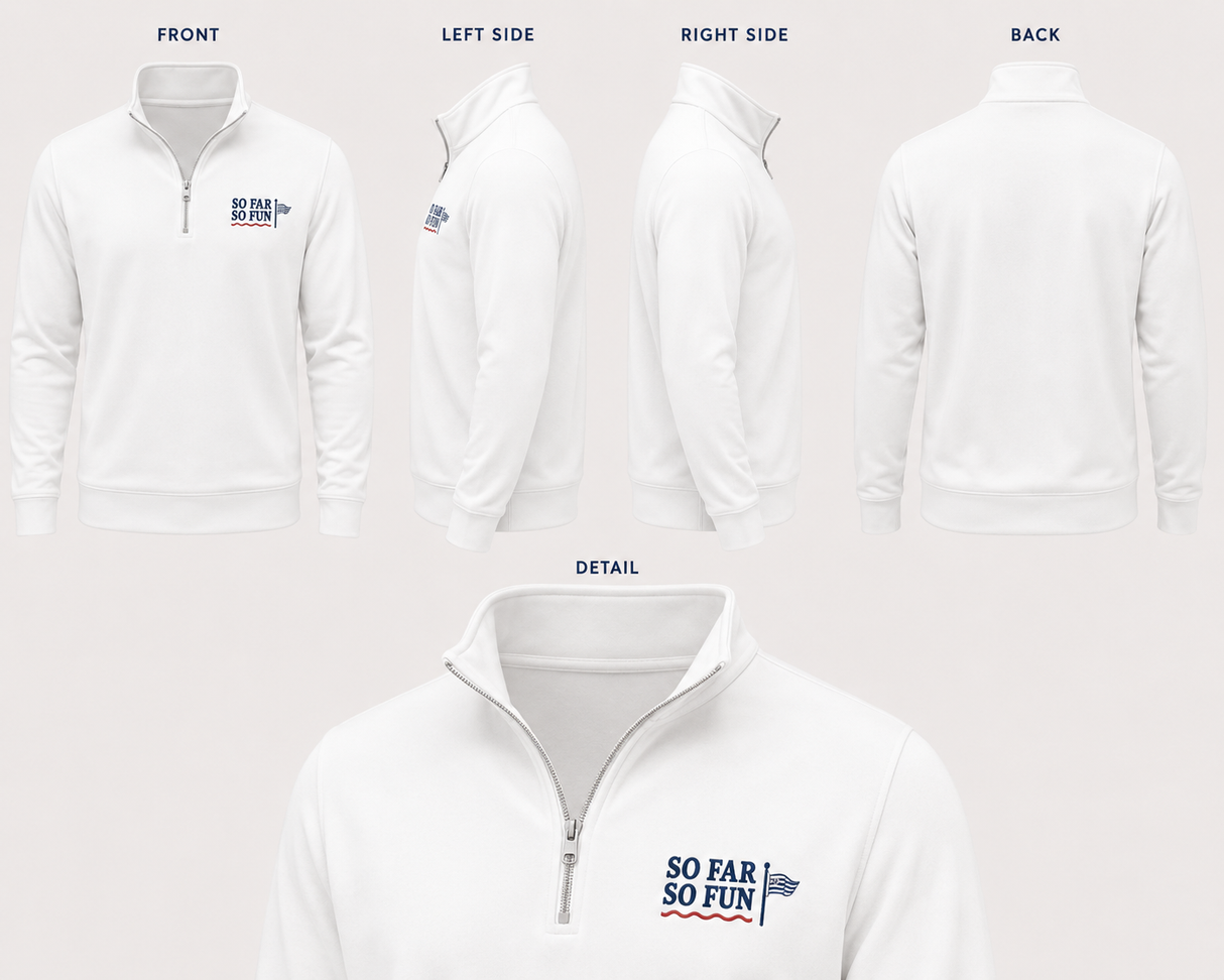 Men’s So Far So Fun Travis Mathew Quarter Zip Pullover