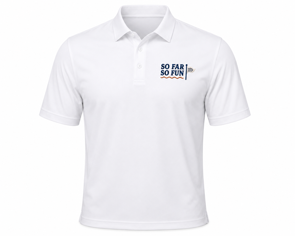 Men’s So Far So Fun Nike Dri FIT Golf Polo
