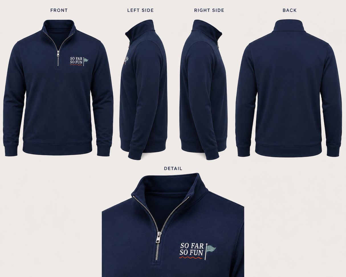 Men’s So Far So Fun Travis Mathew Quarter Zip Pullover