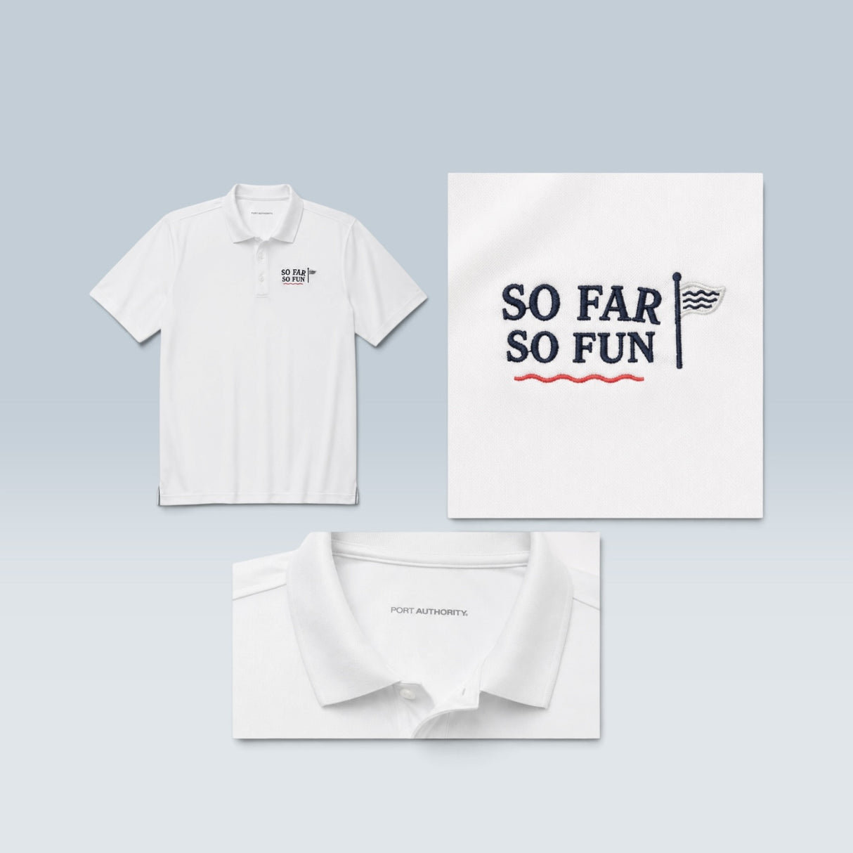 Men’s So Far So Fun Nike Dri FIT Golf Polo
