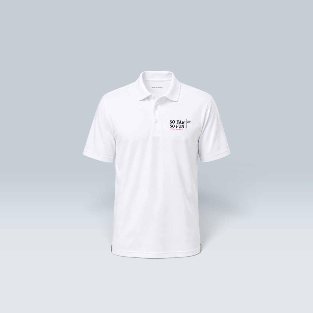Men’s So Far So Fun Nike Dri FIT Golf Polo